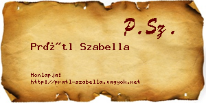 Prátl Szabella névjegykártya